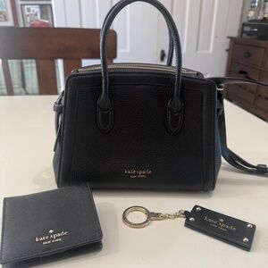 Kate Spade Leather Handbag, Wallet and Keychain